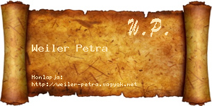 Weiler Petra névjegykártya